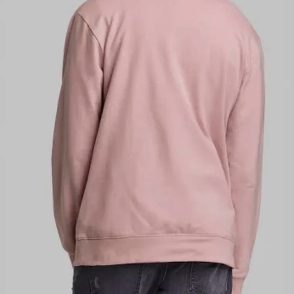 Men’s Pullover Sweatshirt Top Mountain Landscape Print Original Use Size XS Pink - Picture 3 of 3